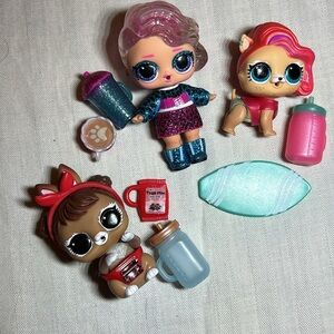 LOL Surprise Winter Disco Doll Lot Snow Leopard + 2 Pets Glitter Tot Bundle